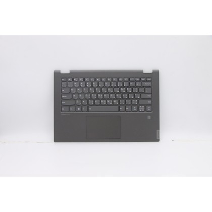 Lenovo 5CB0S17324 Palmrest Top Case con tastiera, Arabo, Retroilluminazione, Lettore di impronte digitali, US