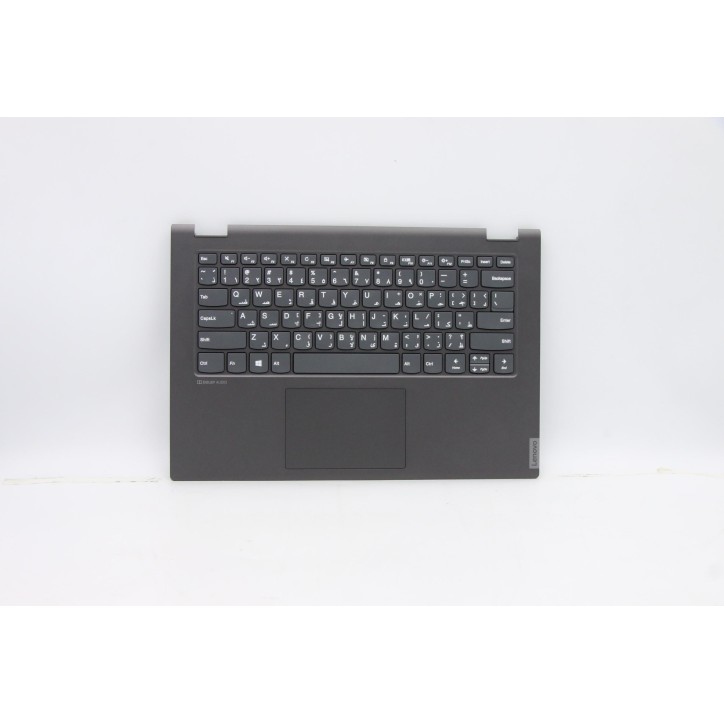 Lenovo 5CB0S17419 Palmrest Top Case con tastiera, Arabo, nero, Senza retroilluminazione, Senza lettore di impronte digitali, US