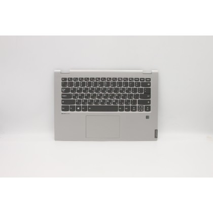 Lenovo 5CB0S17451 Palmrest Top Case con tastiera, Ebraico, Grigio platino, Retroilluminazione, Impronta digitale
