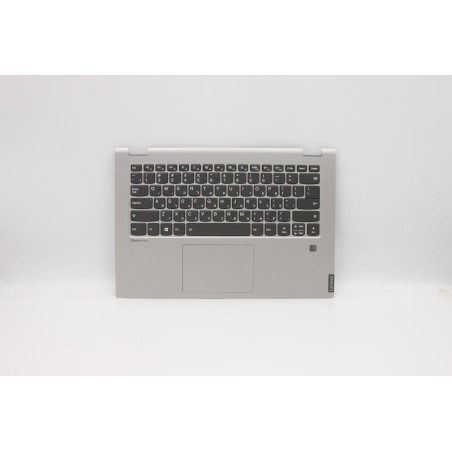 Lenovo 5CB0S17451 Palmrest Top Case con tastiera, Ebraico, Grigio platino, Retroilluminazione, Impronta digitale