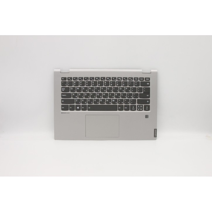 Lenovo 5CB0S17451 Palmrest Top Case con tastiera, Ebraico, Grigio platino, Retroilluminazione, Impronta digitale