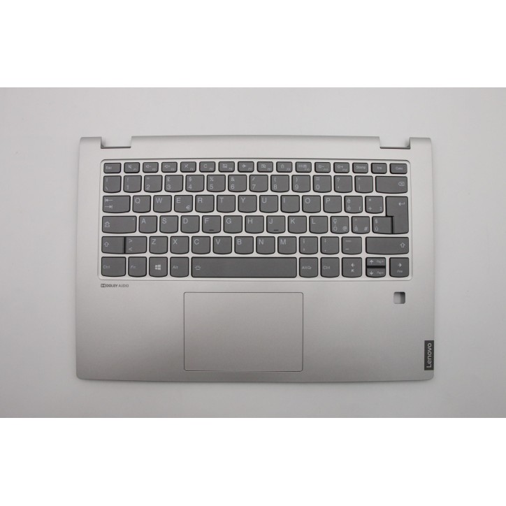 Lenovo 5CB0S17455 Palmrest Top Case con tastiera, Italiano, grigio, Retroilluminazione, Lettore di impronte digitali