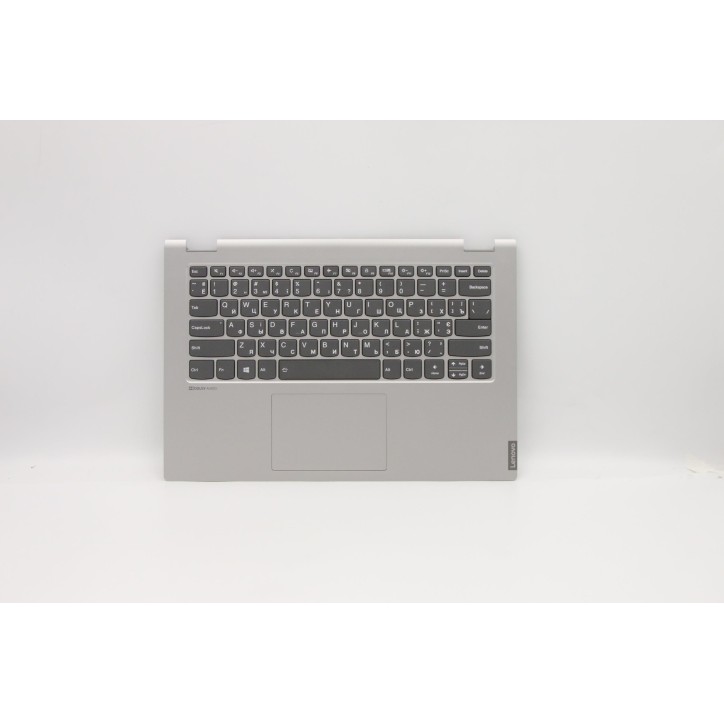 Lenovo 5CB0S17506 C-Cover with keyboard, Ukraine, Platinum Grey, Backlight, Non-Fingerprint, US