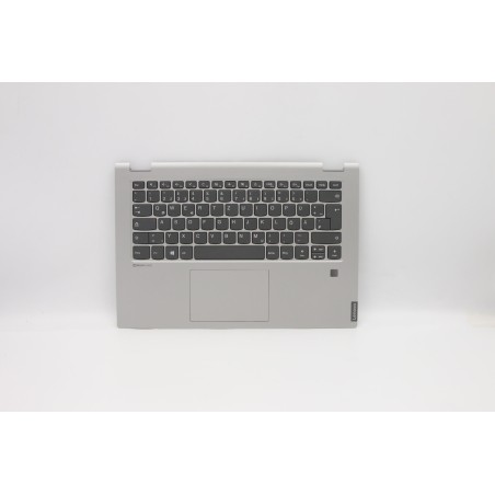 Lenovo 5CB0S17527 C-Cover with keyboard, German, Platinum Grey, Non-Backlight, Fingerprint, UK