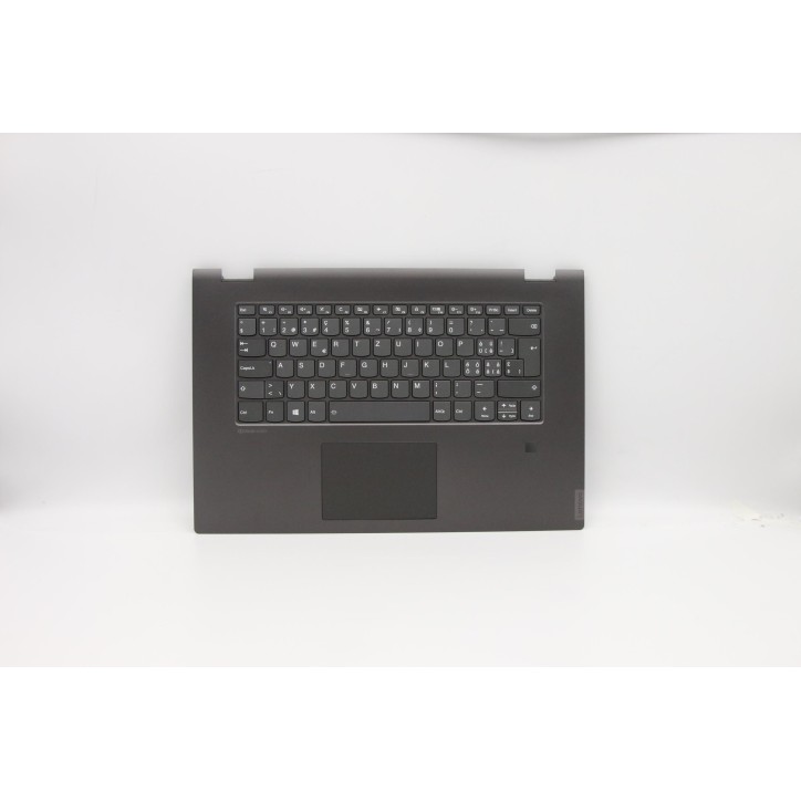 Lenovo 5CB0S17601 Palmrest Top Case con tastiera, Svizzera, nero, Retroilluminazione, Lettore di impronte digitali