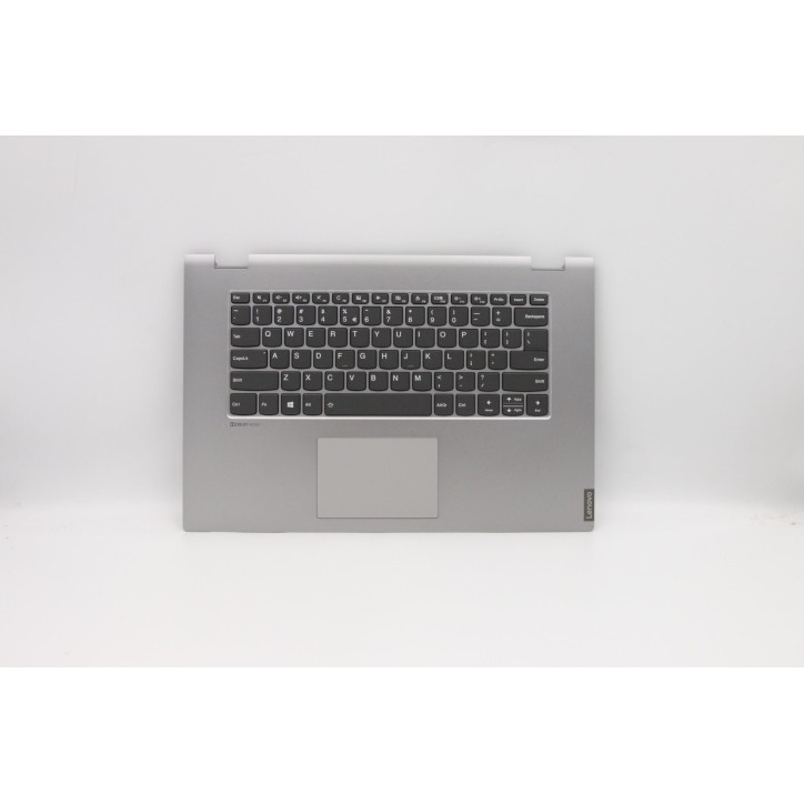 Lenovo 5CB0S17736 Palmrest Top Case con tastiera, Inglese (Stati Uniti/Europa), grigio, Retroilluminazione, Senza lettore di imp