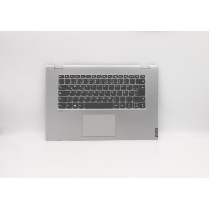 Lenovo 5CB0S17816 Palmrest Top Case con tastiera, Tedesco, grigio, Senza_retroilluminazione, Senza lettore di impronte digitali