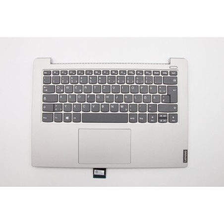 Lenovo 5CB0S18418 C-Cover with keyboard, German, Platinum Grey, Non-Backlight, UK
