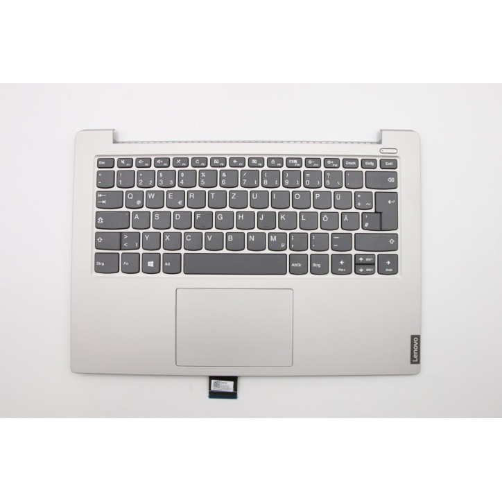 Lenovo 5CB0S18418 C-Cover with keyboard, German, Platinum Grey, Non-Backlight, UK