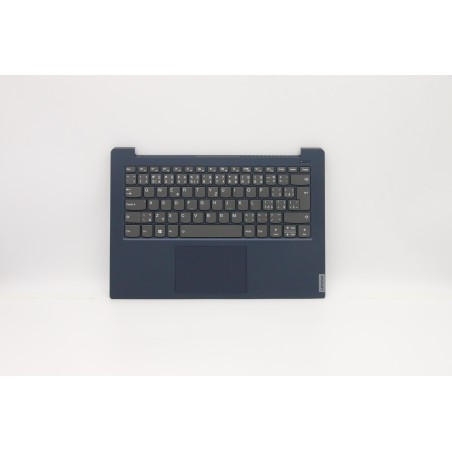 Lenovo 5CB0S18615 Palmrest Top Case con tastiera, Ceco/Slovacco, blu scuro, Retroilluminazione, UK
