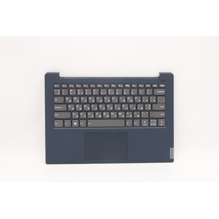Lenovo 5CB0S18618 Palmrest Top Case con tastiera, Ucraino, blu scuro, Retroilluminazione