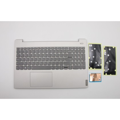 Lenovo 5CB0S18754 Palmrest Top Case con tastiera, Inglese (Stati Uniti), grigio, Retroilluminazione