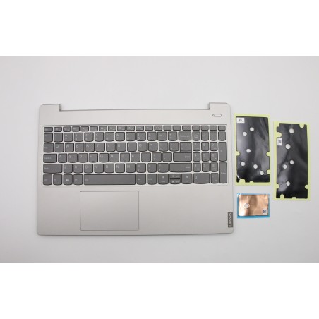 Lenovo 5CB0S18754 Palmrest Top Case con tastiera, Inglese (Stati Uniti), grigio, Retroilluminazione