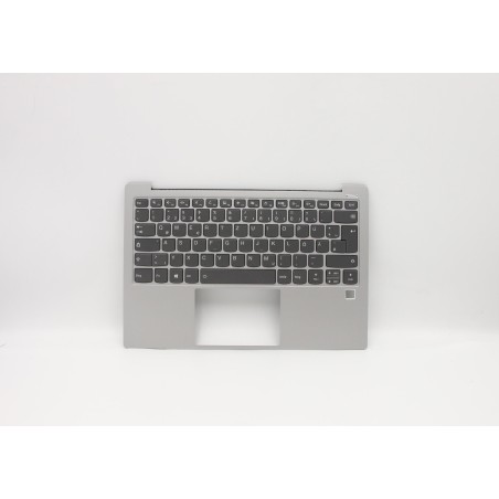 Lenovo 5CB0S72876 Palmrest Top Case con tastiera, Tedesco, Platinum, Retroilluminazione