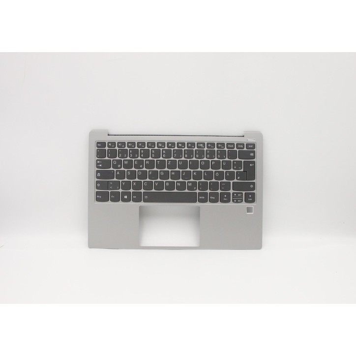Lenovo 5CB0S72876 Palmrest Top Case con tastiera, Tedesco, Platinum, Retroilluminazione