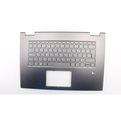 Lenovo 5CB0T04888 Palmrest Top Case con tastiera, Inglese Regno Unito, Grigio ferro, Retroilluminazione