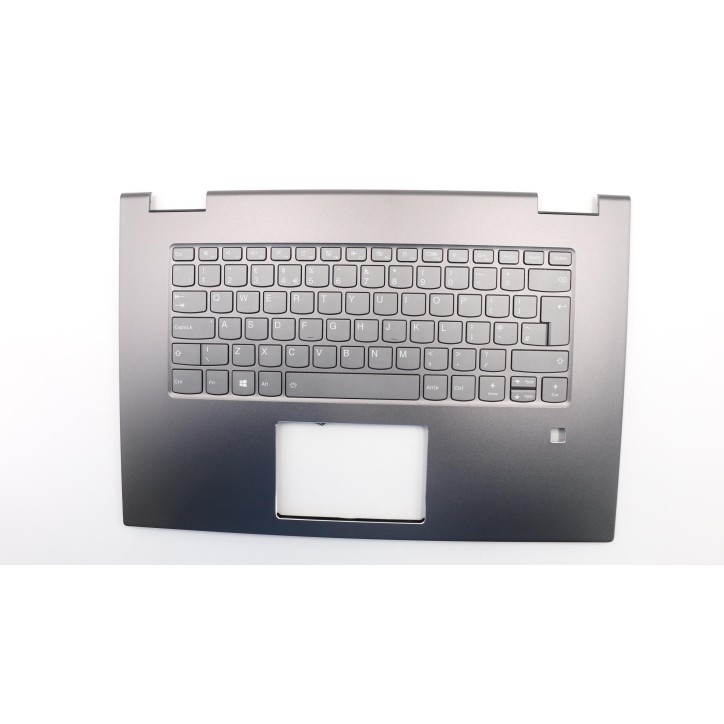 Lenovo 5CB0T04888 Palmrest Top Case con tastiera, Inglese Regno Unito, Grigio ferro, Retroilluminazione