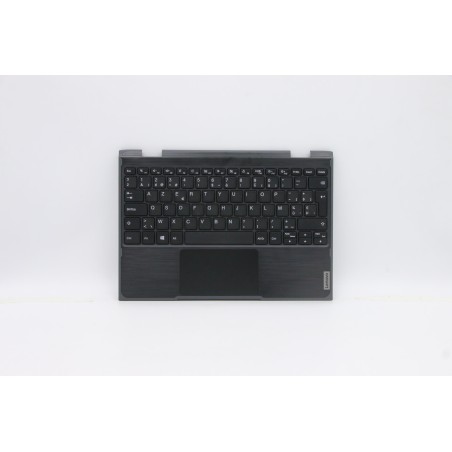 Lenovo 5CB0T45115 Palmrest Top Case con tastiera, Belga, Senza retroilluminazione, UK