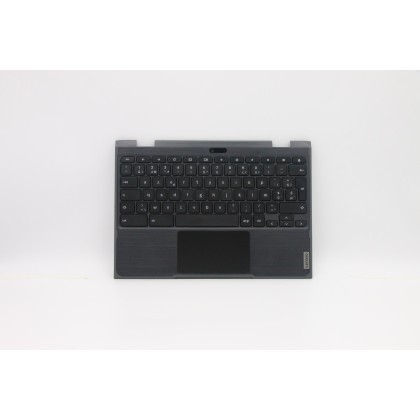 Lenovo 5CB0T79607 Palmrest Top Case con tastiera, Belga, Senza retroilluminazione, UK