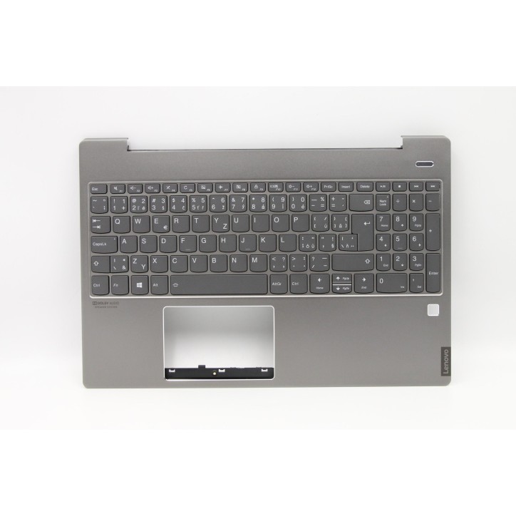 Lenovo 5CB0U42537 Palmrest Top Case con tastiera, Ceco, Grigio minerale, Retroilluminazione, UK