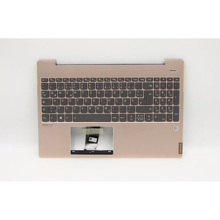 Lenovo 5CB0U42575 Palmrest Top Case con tastiera, Tedesco, Retroilluminazione