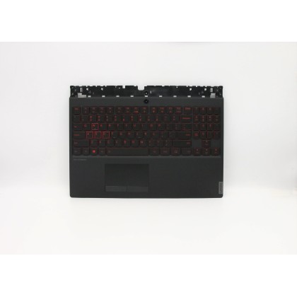 Lenovo 5CB0U42805 Palmrest Top Case con tastiera, Inglese (Stati Uniti), Nero, Retroilluminazione