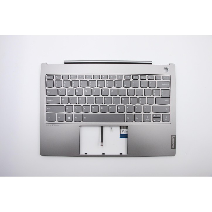 Lenovo 5CB0U43207 Palmrest Top Case con tastiera, Inglese (Stati Uniti), Grigio minerale, Retroilluminazione