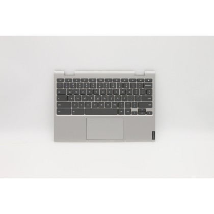 Lenovo 5CB0U43369 Palmrest Top Case con tastiera, Inglese (Stati Uniti), Grigio platino, Senza_retroilluminazione, Senza_lettore