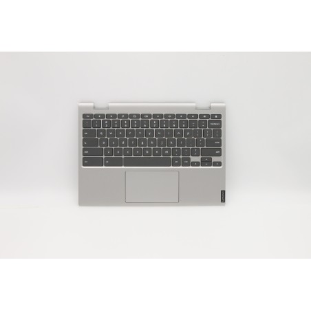 Lenovo 5CB0U43369 Palmrest Top Case con tastiera, Inglese (Stati Uniti), Grigio platino, Senza_retroilluminazione, Senza_lettore