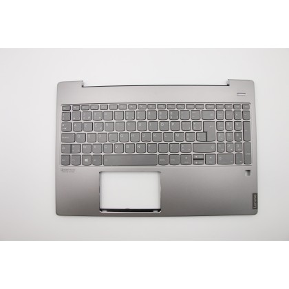 Lenovo 5CB0U43610 Palmrest Top Case con tastiera, Belga, Grigio minerale, Retroilluminazione, UK