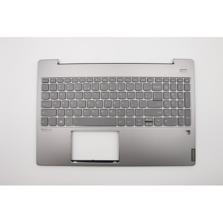 Lenovo 5CB0U43615 Palmrest Top Case con tastiera, Inglese (Stati Uniti/Europa), Grigio minerale, Retroilluminazione