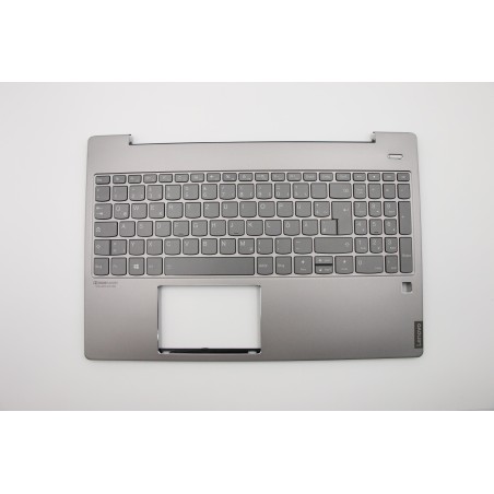 Lenovo 5CB0U43619 Palmrest Top Case con tastiera, Tedesco, Grigio minerale, Retroilluminazione