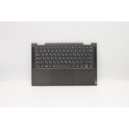 Lenovo 5CB0U43937 Palmrest Top Case con tastiera, Ebraico, Grigio ferro, Retroilluminazione