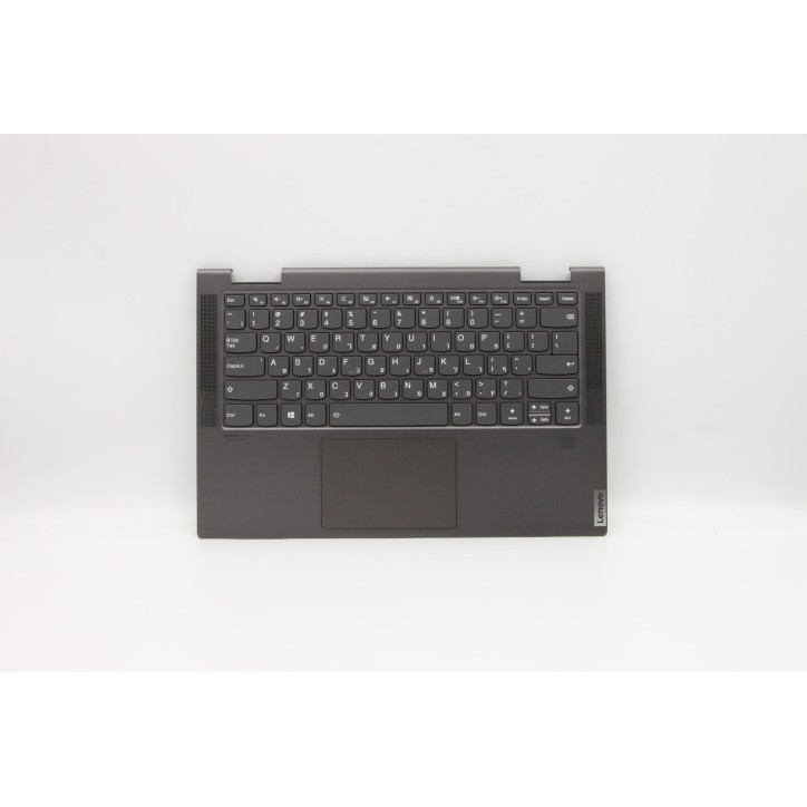 Lenovo 5CB0U43937 Palmrest Top Case con tastiera, Ebraico, Grigio ferro, Retroilluminazione