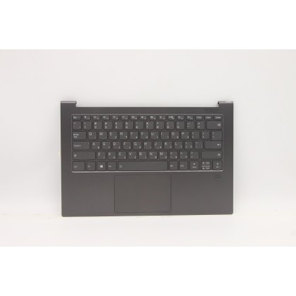 Lenovo 5CB0U44224 Palmrest Top Case con tastiera, Ebraico, Grigio ferro, Retroilluminazione