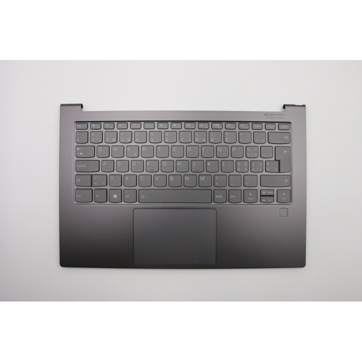 Lenovo 5CB0U44233 Palmrest Top Case con tastiera, Svizzera, Grigio ferro, Retroilluminazione