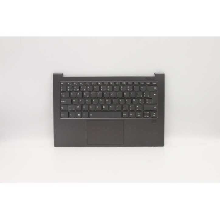 Lenovo 5CB0U44243 Palmrest Top Case con tastiera, Belga, grigio ferro, Retroilluminazione, UK