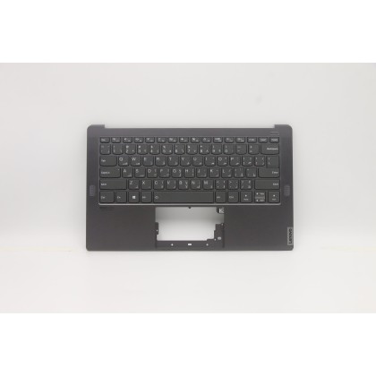 Lenovo 5CB0W43471 Palmrest Top Case con tastiera, Arabo, grigio ferro, Retroilluminazione, US