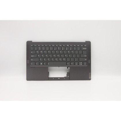 Lenovo 5CB0W43476 Palmrest Top Case con tastiera, Inglese (Stati Uniti), Grigio ferro, Retroilluminazione