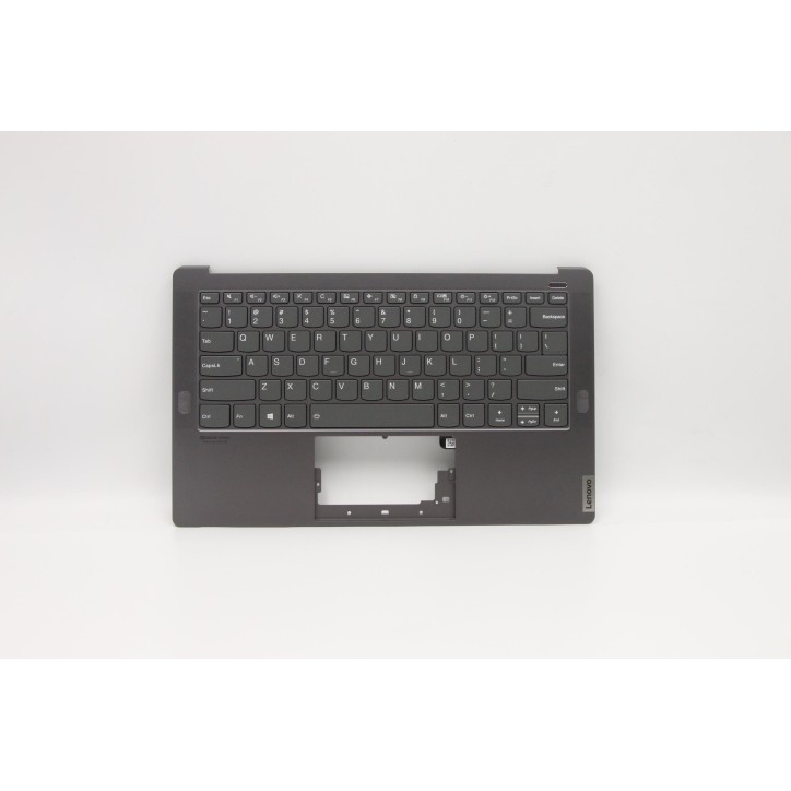 Lenovo 5CB0W43476 Palmrest Top Case con tastiera, Inglese (Stati Uniti), Grigio ferro, Retroilluminazione
