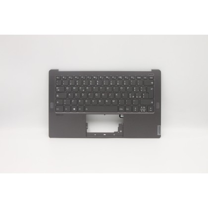 Lenovo 5CB0W43487 Palmrest Top Case con tastiera, Italiano, Grigio ferro, Retroilluminazione