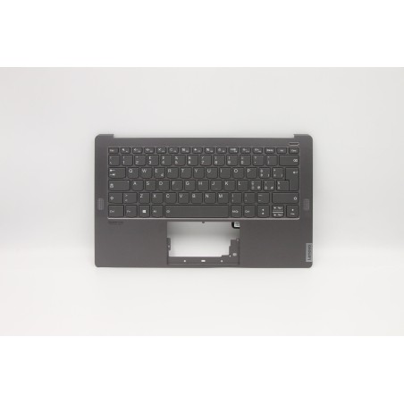 Lenovo 5CB0W43487 Palmrest Top Case con tastiera, Italiano, Grigio ferro, Retroilluminazione