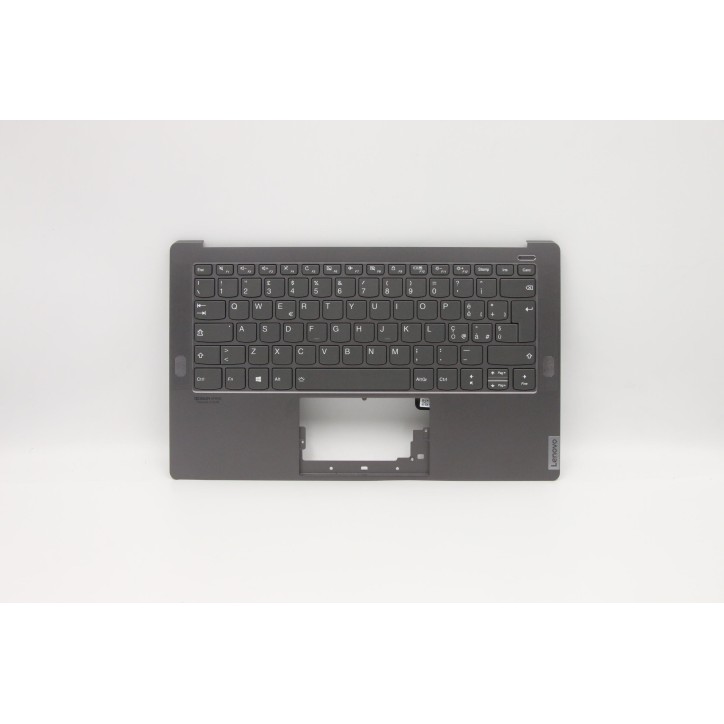 Lenovo 5CB0W43487 Palmrest Top Case con tastiera, Italiano, Grigio ferro, Retroilluminazione