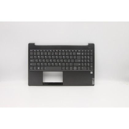 Lenovo 5CB0W43541 Palmrest Top Case con tastiera, Inglese (Stati Uniti), Grigio ferro, Retroilluminazione