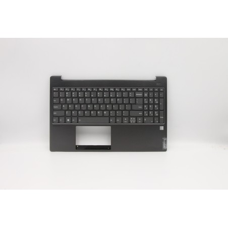 Lenovo 5CB0W43541 Palmrest Top Case con tastiera, Inglese (Stati Uniti), Grigio ferro, Retroilluminazione