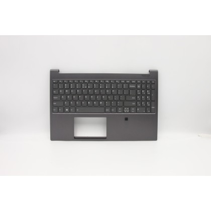 Lenovo 5CB0W43598 Palmrest Top Case con tastiera, Inglese (Stati Uniti/Europa), Grigio ferro, Retroilluminazione