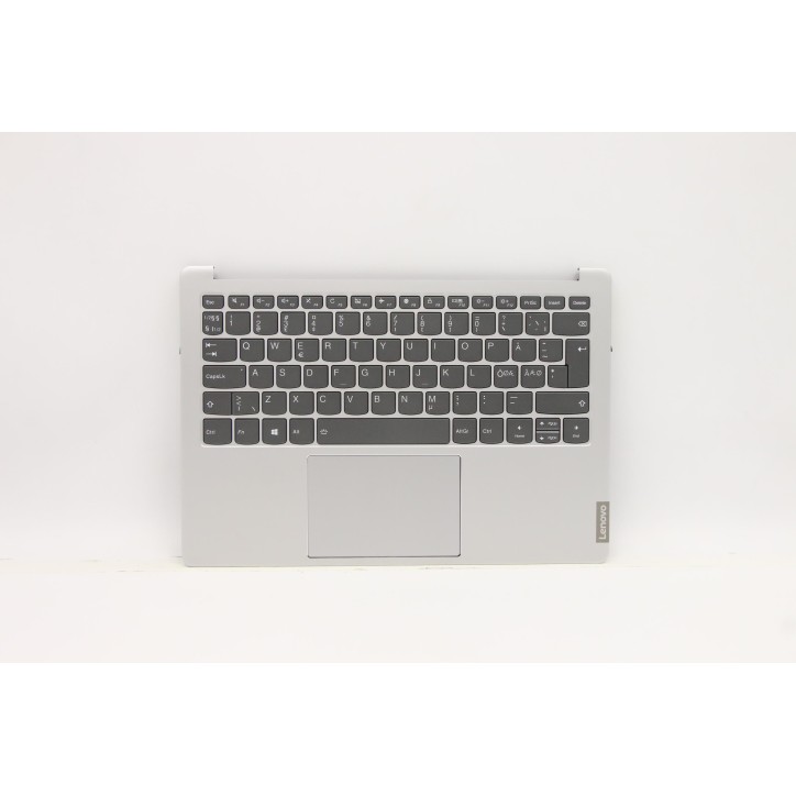 Lenovo 5CB0W43732 Palmrest Top Case con tastiera, Europa del Nord, Grigio ferro, Retroilluminazione