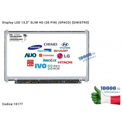 10177 Display LCD 13,3'' Slim HD (30 PIN) (O) [SX] M133NWN1 R1 M133NWN1-R1 18010-13360100 18010-13360200