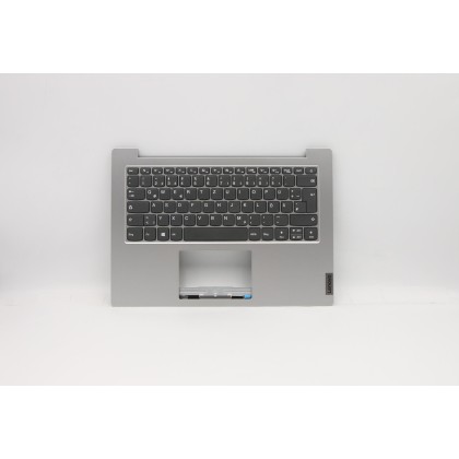 Lenovo 5CB0W43915 Palmrest Top Case con tastiera, Tedesco, Grigio platino, Senza_retroilluminazione