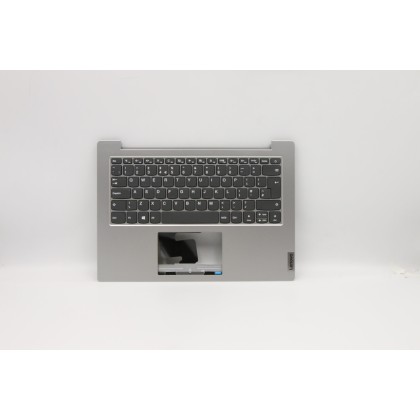 Lenovo 5CB0W43916 Palmrest Top Case con tastiera, Inglese Regno Unito, Grigio platino, Senza_retroilluminazione